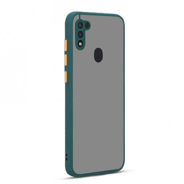 Galaxy M11 Kılıf Zore Hux Düğme ve Kapak Zıt Renk Kılıf ürün görseli 1