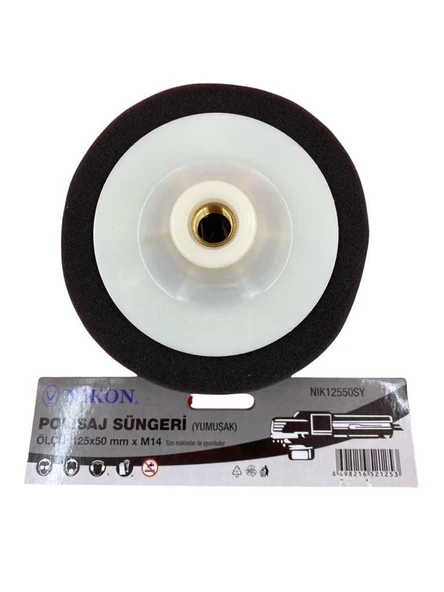 Nikon 12550SY Polisaj Süngeri 125 mm Siyah Yumuşak ürün görseli 1