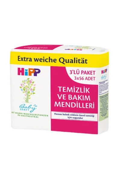 Hipp Temizlik ve Bakım Mendilleri 56'lı 3 Adet ürün görseli 1