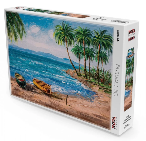 Nova Puzzle 1000 Parça Tropikal Ada Sahili Puzzle ürün görseli 1