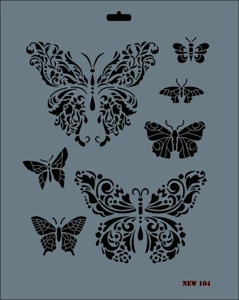 Rich New Seri N-104 Stencil 35x25 cm ürün görseli 1