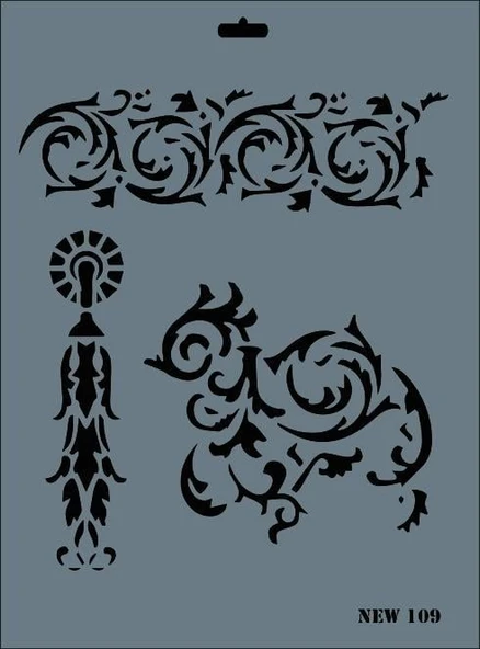 Rich New Seri N-109 Stencil 35x25 cm ürün görseli 1