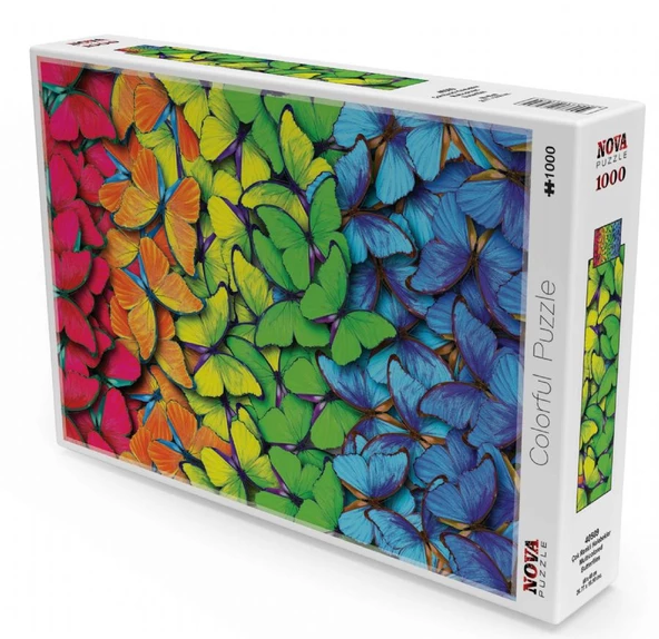 Nova Puzzle 1000 Parça Çok Renkli Kelebekler Puzzle ürün görseli 1