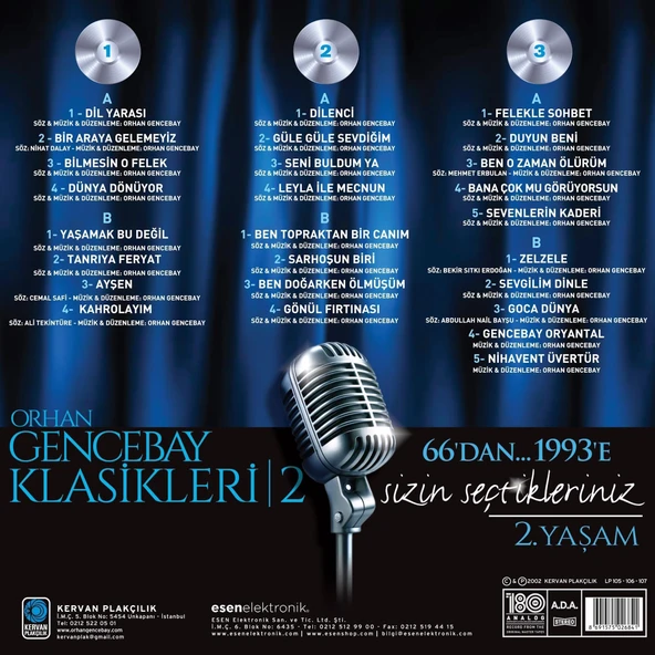 Orhan Gencebay Klasikleri Vol 2 - 3 Plak - Resim 2