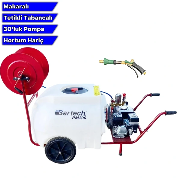 Bartech PM200 İlaçlama Tankı Tetikli Tabanca 200LT 30 luk Pompa Hortumsuz ürün görseli 1