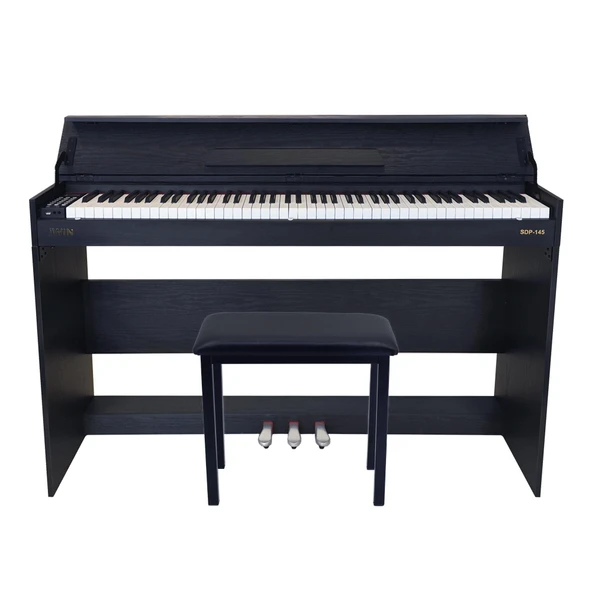 Jwin Sapphire SDP-145 Çekiç Aksiyonlu 88 Tuşlu Dijital Piyano + Tabure - Siyah ürün görseli 1