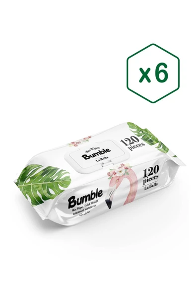 BUMBLE LA BELLA ISLAK MENDİL 120 YAPRAK 6'LI PAKET ürün görseli 1
