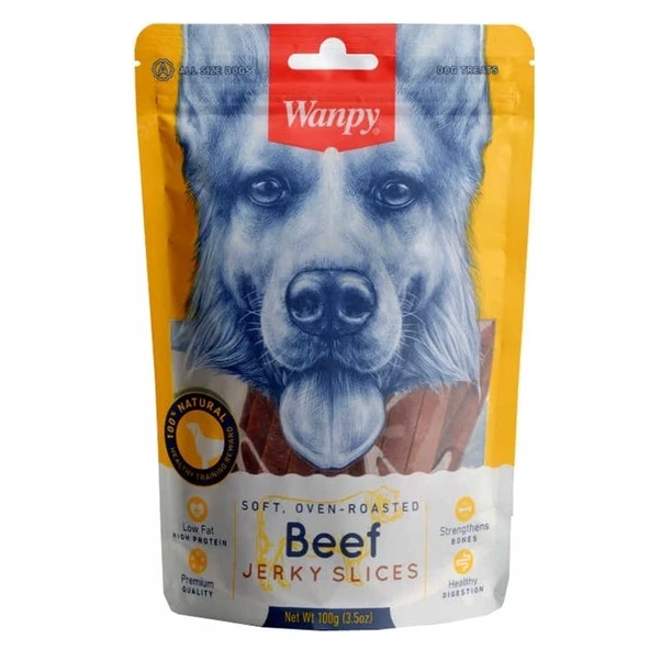 Wanpy Yumuşak Sığır Etli Şeritler Köpek Ödülü 100Gr ürün görseli 1