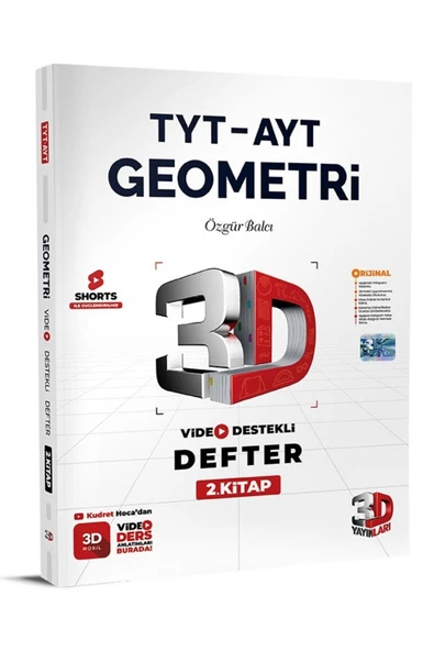3D TYT-AYT Geometri 2.Defter Video Destekli ürün görseli 1