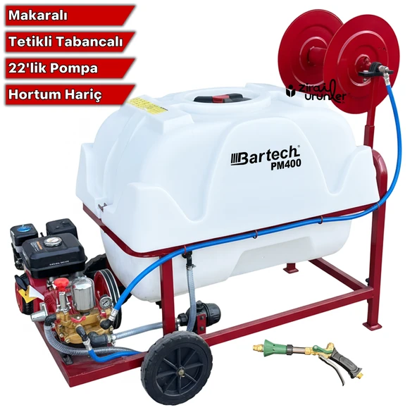Bartech PM400 İlaçlama Tankı Tetikli Tabanca 400LT 22 lik Pompa Hortumsuz ürün görseli 1