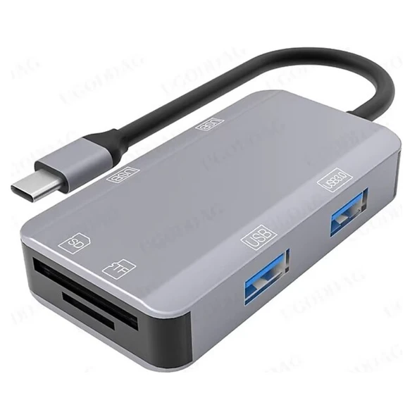 ZR785 6 İn 1 Nk-3049H Usb-C Multi-Function Çevirici ürün görseli 1