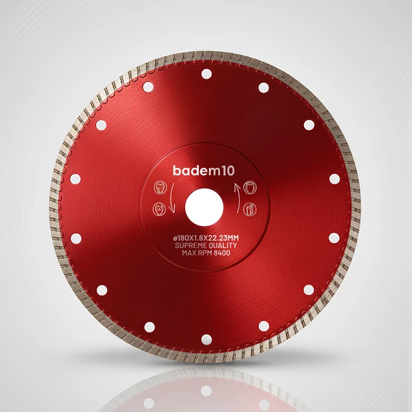 Hassas Beton Seramik Porselen Kesme Elmas Testere 180X1,8MM Hassas Kesim Testere Bıçağı ürün görseli 1