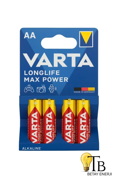 Varta Longlife Max Power AA (LR6) 1.5V pil ürün görseli 1