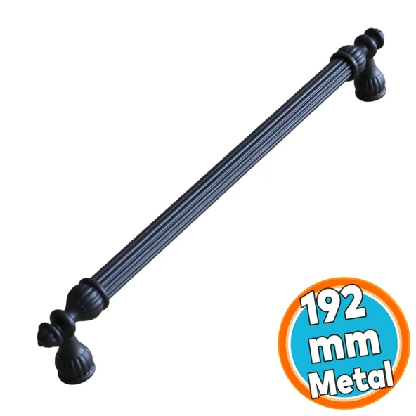Mobilya Mutfak Dolabı Çekmece Dolap Kulpları Kapak Kulpu Kulbu Siyah 192 mm Metal Kulp ürün görseli 1