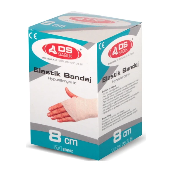 Damla Sağlık Ten Rengi Tıbbi Elastik Bandaj 8cm ürün görseli 1