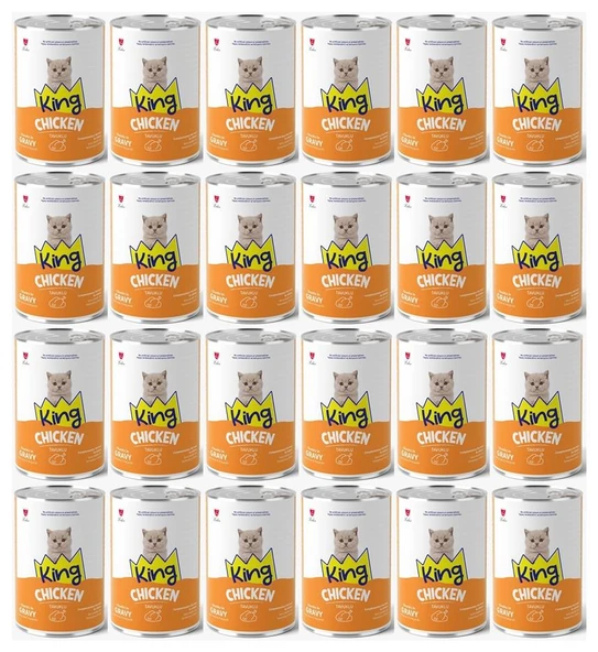 King Et Parçacıklı Tavuklu Yavru Kedi Konserve 400 Gr*24 ADET ürün görseli 1