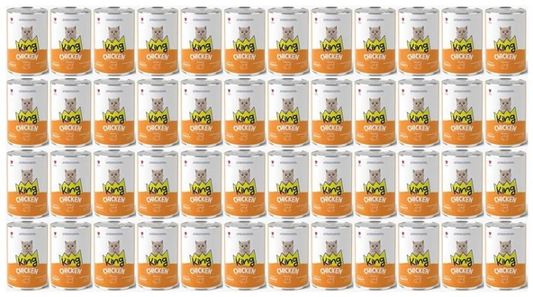 King Et Parçacıklı Tavuklu Yavru Kedi Konserve 400 Gr*48 ADET ürün görseli 1