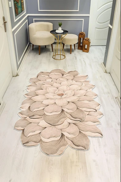 Modern Lazer Kesim Dijital Baskı Kaymaz Taban Halı H0426 RENKLİ 200 X 300 ürün görseli 1