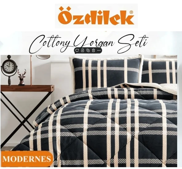 Özdilek Cottony Yorgan Seti Tek Kişilik (160x240)-Modernes ürün görseli 1