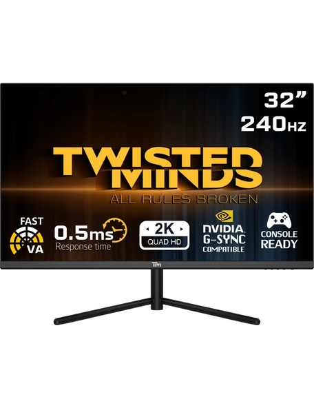 Twısted Mınds 32" TM32QHD240VA Qhd 2k 240HZ 0,5ms HDMI Dp HDR10 Gamıng Monitör ürün görseli 1