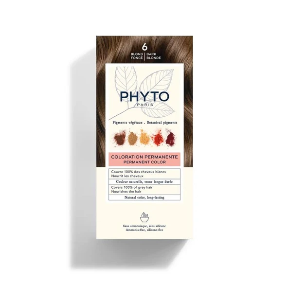 Phyto Color Bitkisel Saç Boyası - 6 - Koyu Kumral ürün görseli 1