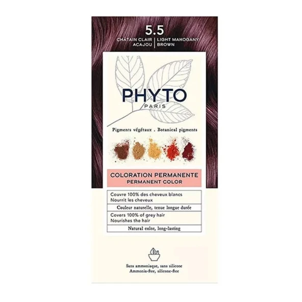 Phyto Phytocolor Bitkisel Saç Boyası - 5.5 Açık Kestane Akaju ürün görseli 1