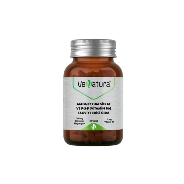 Magnezyum Sitrat ve P-5-P (Vitamin B6) İçeren Takviye Edici Gıda 60 Tablet ürün görseli 1