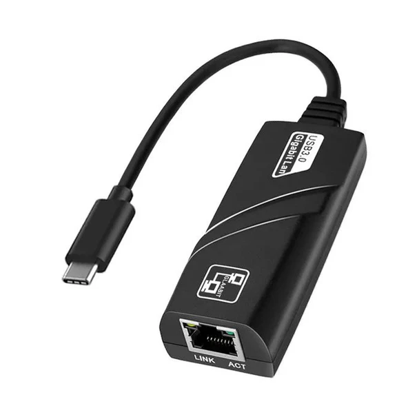 Type c ethernet adaptörü 10/100 Mbps usb C 3.0 RJ45 ethernet lan adaptörü ürün görseli 1