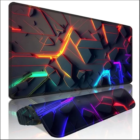 SGE TEKNOLOJİ 85X34 CM 3D BOYUT TASARIMI KAYDIRMAZ TABAN SPEED YÜZEY OYUNCU MOUSE PAD GAMİNG ürün görseli 1