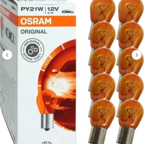 AMPUL 12V 93 21W STOP SINYAL CAPRAZ TIRNAK PY21W BAU15s 10 ADET ürün görseli 1