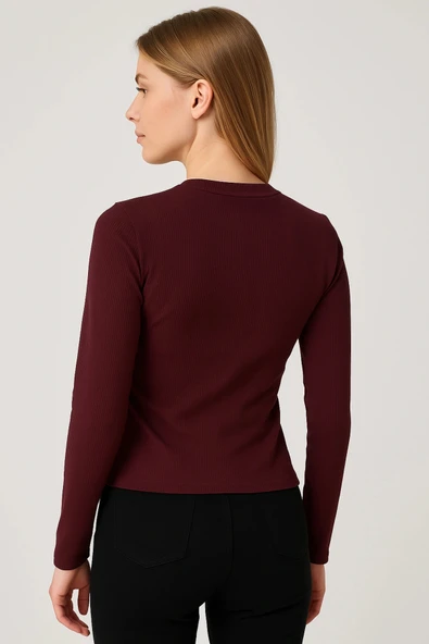Ön Toka Detaylı Crop Bluz ürün görseli 1