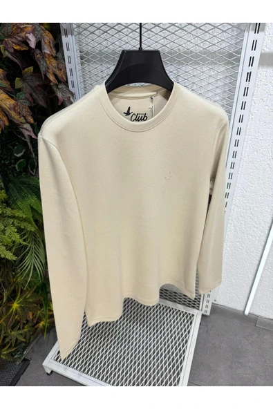 Bisiklet Yaka BC Düz Desen Sweatshirt ürün görseli 1