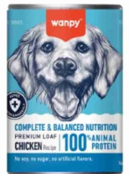 Wanpy Tahılsız %100 Gerçek Et Tavuklu Köpek Konservesi 375 gr ürün görseli 1