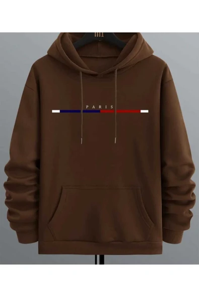 KOZİA OUTDOORS Baskılı Kapüşonlu Oversize Erkek Sweatshirt ürün görseli 1