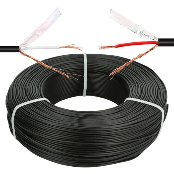 MagicVoice AV808 Profesyonel 2 Damarlı Blendajlı Enstrüman Mikrofon Ses Kablosu 100 Metre OD 8.0 (Folyo Zırhlı) ürün görseli 1