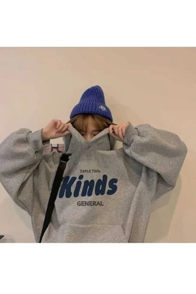 KOZİA OUTDOORS MALKOÇBEY KİNDS BASKILI KAPÜŞONLU  OVERSİZE UNİSEX Sweatshirt ürün görseli 1