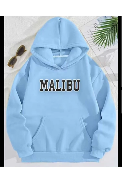 KOZİA OUTDOORS malkocbey malıbu baskılı mavi  swetşirt ürün görseli 1
