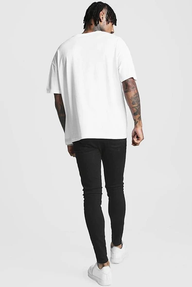 By Sevimli Beyaz Oversize Tshirt - Resim 2