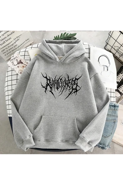 blackbonds Karışık Siyah Görseli Baskılı Sweatshirt ürün görseli 1