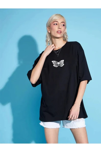 Modern Moda Unisex Uzay Temalı Baskılı T-shirt ürün görseli 1