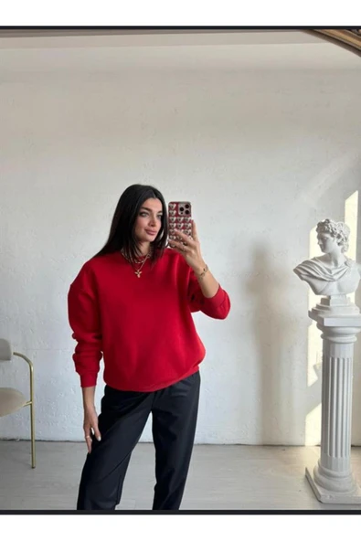 KOZİA OUTDOORS Malkoçbey Bisiklet Yaka Oversize Triko Kazak ürün görseli 1