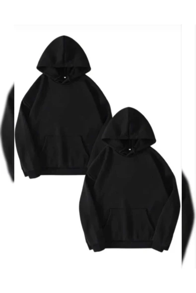 blackbonds Unisex Siyah 2'li Sevgili Kombini Sweatshirt ürün görseli 1