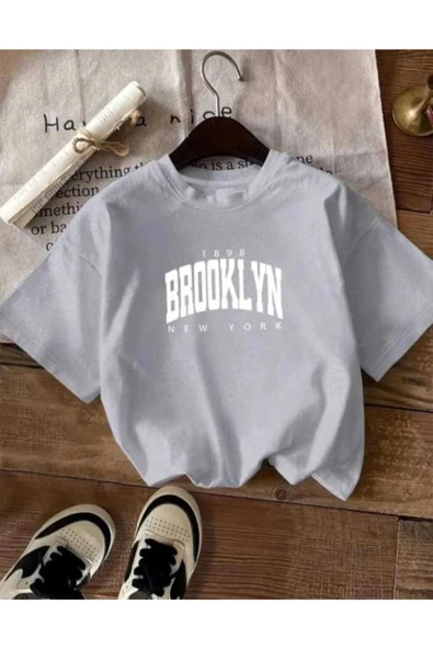 KOZİA OUTDOORS Brooklyn Yazı Baskılı Oversize Unisex Rahat Kalıp Basic Tişört ürün görseli 1