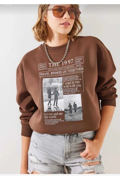 KOZİA OUTDOORS malkoçbey oyaka baskılı oversize unisex sweatşhirt ürün görseli 1