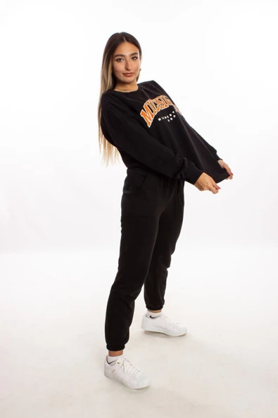 blackbonds Siyah Oversize Mıchıgan Sweatshirt - Resim 7