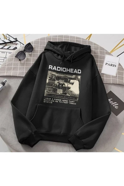 Mirsepet Radiohead Dna Breeding Siyah Kapşonlu Kalın Kumaş ( Unisex ) ürün görseli 1