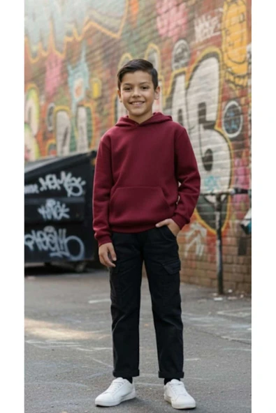 blackbonds çocuk kapşonlu sweatshirt - Resim 9