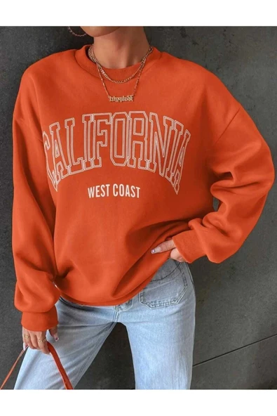 KOZİA OUTDOORS CALIFORNIA BASKILI O YAKA OVERSİZE UNİSEX SWETŞHİRT ürün görseli 1