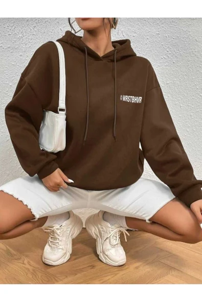KOZİA OUTDOORS malkoçbey kapüşonlu baskılı oversize unisex sweatşhirt ürün görseli 1
