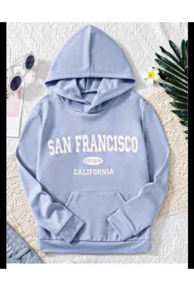 KOZİA OUTDOORS KAPÜŞONLU OVERSİZE SAN FRANCISCO BASKILI SWEAT ürün görseli 1